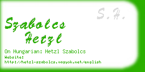 szabolcs hetzl business card